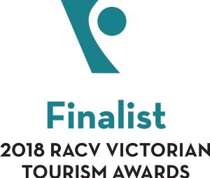 Logo showing finalist status for the Victorian Tourism Awards